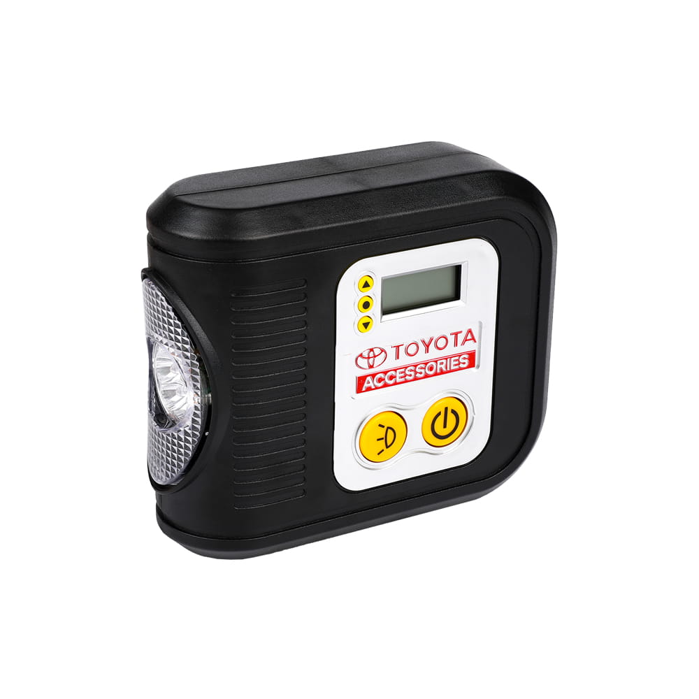 SOS plast digital mini luftkompressor med 7st led ljus